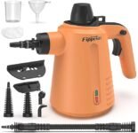 Handheld Steam Cleaner 3.5 Bar High Pressure – Portable Multi-Purpose Steam Cleaner with 9 Accessories for Kitchen, Bathroom, Sofa, Floor & Car Detailing (Orange)