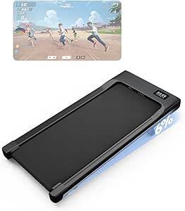 Walking Pad Treadmill with 6% Incline, 2.5HP Foldable Under Desk Treadmill, Max 12km/h Speed, 136–159kg Capacity, Smart App Control, HIIT & MIIT Programs for Home Office