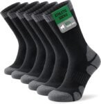 TANSTC Merino Wool Hiking Socks for Men & Women – Thermal Warm Cushioned Crew Socks, Moisture Wicking Outdoor Walking, Trekking & Work Socks (3 Pairs)
