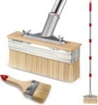 7″ Deck Stain Brush with 150cm Long Handle, Deck Stain Applicator Set with 3″ Paint Brush, Decking Paint Brush for Wood Stain, Oil, Fence, Shed & Patio