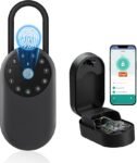 SEPOX Smart Key Lockbox, Portable & Outdoor Wall Mounted Key Safe with Bluetooth & App Control – Weatherproof Aluminum,Removable Shackle,for Airbnb,Office,Home,Garage (Fingerprint Upgraded)