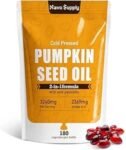 Pumpkin Seed Oil 3000mg – 100% Cold Pressed | 80% Linoleic & Oleic Acid | 180 Softgels, Naturally High in Essential Fatty Acids