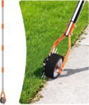 Edger Lawn Tool – 170cm Wheel Rotary Lawn Edger with Adjustable Stainless Steel Handle, Grass Edge Trimmer for Sidewalks, Driveways & Landscaping (Orange)