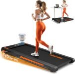 4-in-1 Walking Pad Treadmill with Speaker, Under Desk Treadmill for Home & Office, 6.2MPH Portable Walking Pad with 10% Incline, App Compatible, LED Display, 2.75HP Brushless Motor, Ultra-Quiet, 12 HIIT Programs