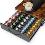 Product Name: Multifunctional Metal Nespresso Vertuo Pod Holder for 60-30 Vertuo Capsules & 40 Dolce Gusto Pods,Vertuo Pods Storage Drawer with Wood Top Shelf,Coffee Capsule Holder for Counter Product Type: Cooking & Dining Brandname: Visit the HFHOME Store