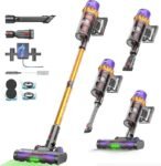 AlloyMove Stick Cordless Vacuum Cleaner, 80Min/50Kpa/550W Vacuum Cleaner for Home with Wall-Mount Charging Station&Anti-Tangle, Rechargeable Lightweight Vacuum Cleaners for Pet Hair/Carpet/Floor