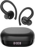 Oraolo N-Lite 216 Wireless Earbuds, Sports Earbuds with Earhooks, Noise-Cancelling Headset, Deep Bass Stereo Sound, 48H Playtime, IPX6 Waterproof Earphones for Running, Workout & Gym – Black