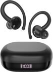 Oraolo N-Lite 216 Wireless Earbuds, Sports Earbuds with Earhooks, Noise-Cancelling Headset, Deep Bass Stereo Sound, 48H Playtime, IPX6 Waterproof Earphones for Running, Workout & Gym – Black