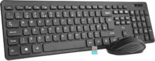 Rii RK200 Wireless Keyboard and Mouse Set, Full Size 104 Keys UK Layout, 2.4GHz Plug & Play Combo for PC, Laptop, Office & Home