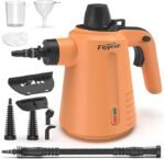 Handheld Steam Cleaner 3.5 Bar High Pressure – Portable Multi-Purpose Steam Cleaner with 9 Accessories for Kitchen, Bathroom, Sofa, Floor & Car Detailing (Orange)
