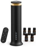 Tower Waterless Diffuser with 5 Hotel-inspried Scent Oil Set 2000 Sq.ft Whole-house Aroma, Cold Air Diffuser for Home Office Hotel, Pet-Friendly, Remote & Panel, 3 Timer & Intensity