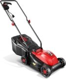 Corded Electric Lawn Mower, Powerful Motor with Adjustable Cutting Height, Large Grass Collection Bag, Lightweight Push Lawn Mower for Small to Medium-Sized Yards, Easy-Start Electric Lawn Mower for Home Garden Care