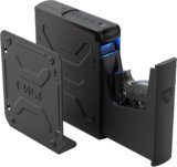 RPNB Biometric Bedside Gun Safe for Handgun – Quick Access Sliding Door Pistol Safe, California DOJ Certified, Fingerprint + Keypad + Key Lock, Mounted Nightstand/Desk Safe with Pistol Holder & LED Light