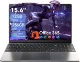 15.6” AI Laptop with Office 365 12GB RAM 256GB SSD Win 11 Laptops