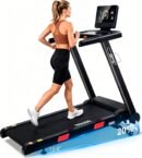 Treadmill for Home with Auto Incline up to 20%, 3.0HP Motor, 10 MPH Running Speed, 18.5” Wide Belt, 350 lbs Capacity, Bluetooth App Control Running Machine