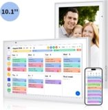 Smart Digital Calendar 10.1 Inch, Electronic Family Calendar Planner with Touchscreen, Shared Chore Chart, Meal Planner, To Do List & Schedule Board, WiFi Digital Family Command Center, Photo