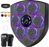 Music Boxing Machine with Gloves – Wall-Mounted LED Smart Boxing Trainer for Kids, Teens & Adults | Electronic Music Workout Equipment for Home, Office & Gym