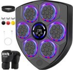 Music Boxing Machine with Gloves – Wall-Mounted LED Smart Boxing Trainer for Kids, Teens & Adults | Electronic Music Workout Equipment for Home, Office & Gym