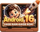 URAO 10.1″ Android Tablet, Octa-Core Processor, 24GB RAM, 128GB ROM, HD IPS Touchscreen, Wi-Fi 6, Bluetooth 5.0, Dual Camera, 8-Hour Battery