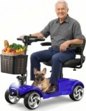20 Miles Foldable Powered Mobility Scooters for Seniors and Adults, Blue