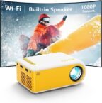 Mini Projector with WiFi & Bluetooth 5.2 – Portable 1080P HD Home Theater Projector for Bedroom, Outdoor Movie, Compatible with Smartphone, Tablet, Laptop, TV Stick, PS & USB