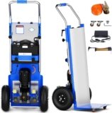 Electric Stair Climbing Dolly, 880 lbs Capacity Powered Hand Truck with 1200W Motor, Heavy-Duty Stair Climber for Straight & Curved Stairs, One-Person Operation for Furniture & Appliances