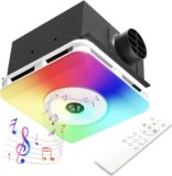 Bathroom Exhaust Fan with Bluetooth Speaker & LED Light,
