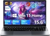 15.6″ Windows 11 Laptop – 12GB RAM, 256GB SSD, Celeron J4105, Full HD Display, Type-C, 7000mAh Battery, Office 365
