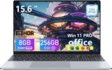 DUNHOO Laptop, 15.6 Inch Laptops Core M3-6Y30 Processor 8GB RAM 256GB SSD, 2026 Laptop Computer with 180°Opening, Win 11 Pro, FHD 1920*1080, Portable