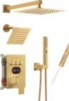Longriver 3-Push Button Shower Faucet Set Hydro Power Temperature Display