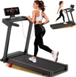 HomePoweron Upgrade Walking Pad with 15% Incline,300/350/400LBS Capacity 0.6-8.7MPH