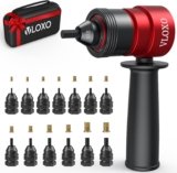 VLOXO Rivet Nut Drill Adapter Kit – 13-Piece Iron Head Set with 245Pcs Rivnuts, Electric Drill Rivet Gun Tool Kit with Carrying Case