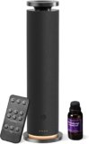 Waterless Essential Oil Diffuser Starter Kit – Fabric-Wrapped Design, Covers Up to 1000 Sq.Ft, 4.06 oz Aroma Diffuser with Remote Control & 1.01 oz Essential Oil Included – Perfect for Home, Office, Hotel, Yoga & Spa