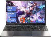 15.6″ AI Laptop with Office 365, 6GB RAM 128GB SSD, Win 11 Laptops