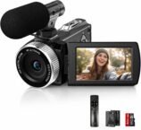 Acuvar 4K Video Camera Camcorder 48MP with 64GB Card