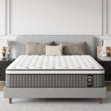 Sleep 12 Inch Queen Size Mattress, Hybrid Mattress in a Box, Cooling Gel Memory Foam and Individual Pocket Springs for Pressure Relief, CertiPUR-US Certified, Medium Firm Feel