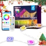 Permanent Outdoor Lights for House – 100ft RGB+IC Smart LED Eave Lights