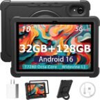 Tablet 10 Inch Android 16 Tablet, 32GB RAM 128GB ROM, 1TB Expansion, T7280 Octa-Core,