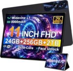 2026 Tablet 11 Inch, 24GB+256GB+2TB, Android Tablet with 8000mAh,