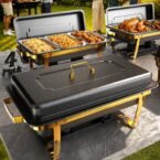 Upgrade your buffet and catering setup with the Sifer 9Qt Chafing Dishes 4-Pack, designed for convenient food serving and professional presentation. Featuring screwless installation, durable stainless steel construction, and foldable, stackable design, these chafing dishes are ideal for parties, events, restaurants, weddings, and family gatherings