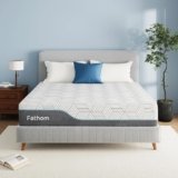 FATHOM Plush Queen Mattress, 12 Inch Memory Foam Mattress with Gel Foam for Cool Sleep, Pressure Relief & Back Support, Removable Fiberglass-Free Cover, CertiPUR-US Certified, Bed in a Box