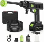 Cordless Pressure Washer, Portable Battery Power Washer, Electric Car Pressure Washer Handheld with 6-in-1 Nozzle,Small Power Car Cleaner for Floor Garden Fence Depot