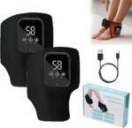 3 in 1 Foot Massager, Triple Therapy Foot Massager, 3 Vibration Modes & 5 Heating Levels, Touch Screen, USB Rechargeable, Relieve Foot Pain, for Home Office, Xmas Gifts for Family Parents (2pcs-A)