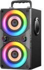 Bluetooth Speaker 100W Portable Big Powerful Deep Bass Loud Sound Wireless Boombox with Subwoofer TWS LED Lights DSP Large Wooden Speakers for Outdoor Home Party Brand: RRNUY