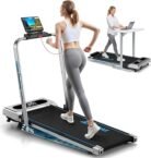 5-in-1 Foldable Treadmill for Home, 12KM/H Walking Pad with 9% Incline, App Compatible Running Machine, 350LB Capacity, Brushless Motor, LED Display & Remote Control