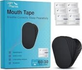 60 Mouth Tape for Sleeping, Sleep Tape for Snoring Prevention by Improving Nasal Breathing, Mouth Tape for Snoring with Rinse Free Soap Towelettes, Medical Grade | 60 + 30